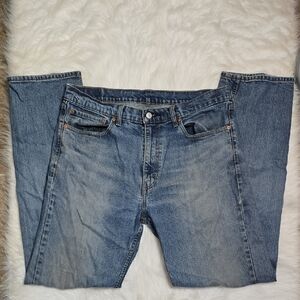 Levi's 505 Straight Leg Denim Jeans Size 36x34
